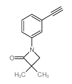 1-(3-ethynylphenyl)-3,3-dimethylazetidin-2-one结构式