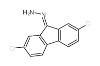 (2,7-dichlorofluoren-9-ylidene)hydrazine structure