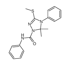 5,5-Dimethyl-3-methylsulfanyl-4-phenyl-4,5-dihydro-[1,2,4]triazole-1-carboxylic acid phenylamide Structure