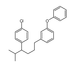 1-chloro-4-[2-methyl-6-(3-phenoxyphenyl)hexan-3-yl]benzene结构式