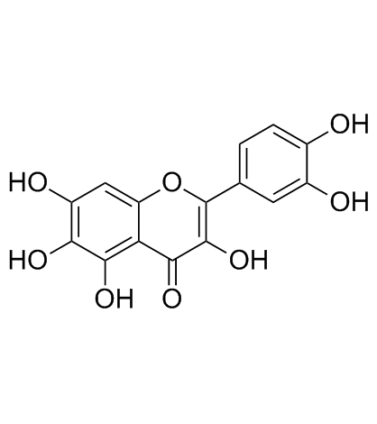 槲皮万寿菊素结构式