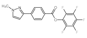 (2,3,4,5,6-pentafluorophenyl) 4-(1-methylpyrazol-3-yl)benzoate structure