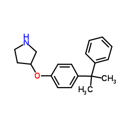 3-[4-(2-Phenyl-2-propanyl)phenoxy]pyrrolidine结构式