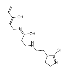 N-[[[1-oxo-3-[[2-(2-oxoimidazolidin-1-yl)ethyl]amino]propyl]amino]methyl]acrylamide structure