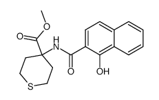 4-[(1-hydroxy-naphthalene-2-carbonyl)-amino]-tetrahydro-thiopyrane-4-carboxylic acid methyl ester Structure