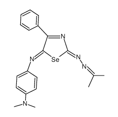 5-(4-dimethylamino-phenylimino)-4-phenyl-5H-selenazol-2-one isopropylidenehydrazone Structure