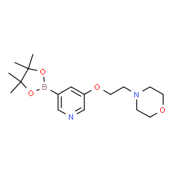 5-(2-Morpholinoethoxy)pyridine-3-boronic acid pinacol ester结构式