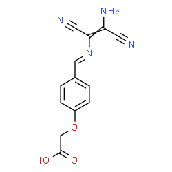 2-(4-(4-AMINO-2-AZA-3,4-DINITRILOBUTA-1,3-DIENYL)PHENOXY)ACETIC ACID结构式