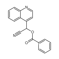 benzoyloxy-[4]quinolyl-acetonitrile结构式