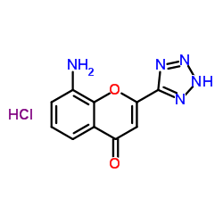 8-AMINO-4-0X0-2-[1H -TETRAZOLE-5YL ) 4H-1-BENZOPYRAN HYDROCHLORIDE Structure