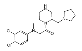 2-((3,4-dichlorophenyl)(methyl)amino)-1-(2-(pyrrolidin-1-ylmethyl)piperazin-1-yl)ethan-1-one Structure