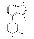 (S)-5-methyl-4-(3-methylpiperazin-1-yl)-7H-pyrrolo[2,3-d]pyrimidine Structure