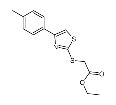 ethyl 2-[[4-(4-methylphenyl)-1,3-thiazol-2-yl]sulfanyl]acetate Structure