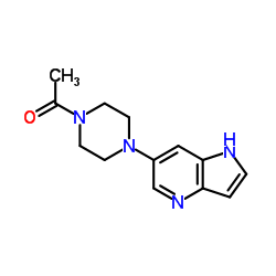 1-[4-(1H-Pyrrolo[3,2-b]pyridin-6-yl)-1-piperazinyl]ethanone Structure