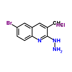 6-Bromo-2-hydrazino-3-methylquinoline hydrochloride Structure