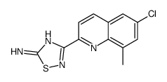 3-(6-氯-8-甲基喹啉-2-基)-1,2,4-噻二唑-5-胺结构式