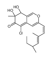 (7S,8S)-5-chloro-3-[(1E,3E)-3,5-dimethylhepta-1,3-dienyl]-7,8-dihydroxy-7-methyl-8H-isochromen-6-one Structure