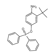 2-(t-butyl)-4-(diphenylphosphinoyloxy)aniline结构式