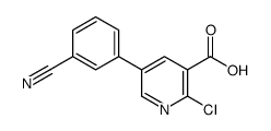 2-chloro-5-(3-cyanophenyl)pyridine-3-carboxylic acid Structure