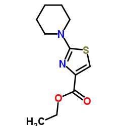 2-(哌啶-1-基)噻唑-4-羧酸乙酯结构式