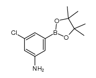 3-氯-5-(4,4,5,5-四甲基-1,3,2-dioxaborolan-2-yl)苯胺结构式