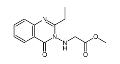 (2-Ethyl-4-oxo-4H-quinazolin-3-ylamino)-acetic acid methyl ester Structure