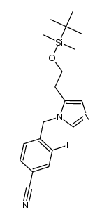 4-((5-(2-((tert-butyldimethylsilanyl)oxy)ethyl)-1H-imidazol-1-yl)methyl)-3-fluorobenzonitrile结构式