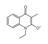 1-ethyl-3-methyl-4-oxoquinolin-2-olate结构式