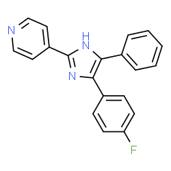 2-(4'-PYRIDINYL)-4-(4'-FLUOROPHENYL)-5-PHENYLIMIDAZOLE结构式