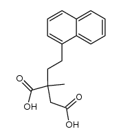 (+/-)-β-Carboxy-β-methyl-δ-(α-naphthyl)-valeriansaeure结构式