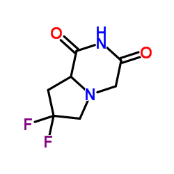 7,7-二氟四氢吡咯并[1,2-a]吡嗪-1,3(2H,4H)-二酮结构式