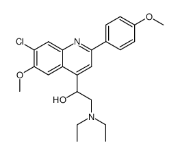 1-[7-chloro-6-methoxy-2-(4-methoxy-phenyl)-quinolin-4-yl]-2-diethylamino-ethanol结构式