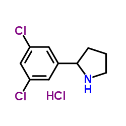 2-(3,5-Dichlorophenyl)pyrrolidine hydrochloride (1:1)结构式