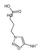 4-(5-amino-1-oxa-2-aza-3-azoniacyclopenta-2,4-dien-3-yl)butanoic acid chloride Structure