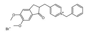 2-[(1-benzylpyridin-1-ium-4-yl)methyl]-5,6-dimethoxy-2,3-dihydroinden-1-one,bromide Structure