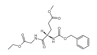 L-N-benzyloxycarbonylglutamate de 5-methylglycinate d'ethyle结构式