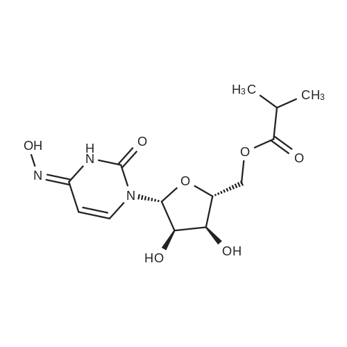 ((2R,3S,4R,5R)-3,4-二羟基-5-(4-(肟基)-2-氧代-3,4-二氢嘧啶-1(2H)-基)四氢呋喃-2-基)甲基异丁酸酯图片