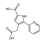 4-(carboxymethyl)-5-pyridin-2-yl-1H-pyrrole-2-carboxylic acid Structure