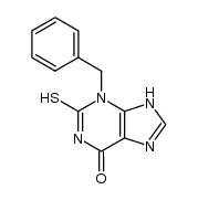 3,9-dihydro-2-mercapto-3-(phenylmethyl)-6H-purin-6-one结构式