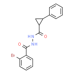 2-Bromo-N'-[(2-phenylcyclopropyl)carbonyl]benzohydrazide Structure