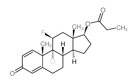 Androsta-1,4-dien-3-one,9-chloro-11-fluoro-17-(1-oxopropoxy)-, (11b,17b)- (9CI)结构式