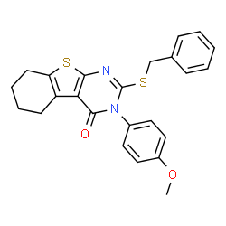 2-(benzylsulfanyl)-3-(4-methoxyphenyl)-5,6,7,8-tetrahydro[1]benzothieno[2,3-d]pyrimidin-4(3H)-one Structure