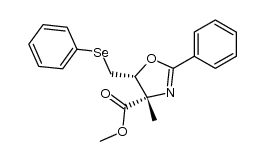 (4S,5R)-methyl 4-methyl-2-phenyl-5-((phenylselanyl)methyl)-4,5-dihydrooxazole-4-carboxylate Structure