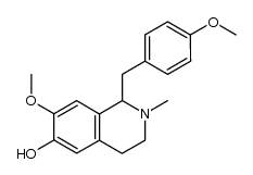 (+/-)-6-hydroxy-7-methoxy-1-(4-methoxybenzyl)-2-methyl-1,2,3,4-tetrahydroisoquinoline Structure