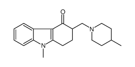 9-methyl-3-[(4-methylpiperidin-1-yl)methyl]-2,3-dihydro-1H-carbazol-4-one Structure