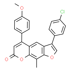 3-(4-chlorophenyl)-5-(4-methoxyphenyl)-9-methylfuro[3,2-g]chromen-7-one picture