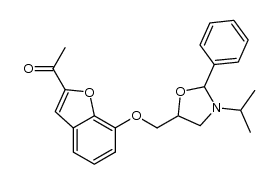 2-phenyl-3-isopropyl-5-(2-acetyl-7-benzofuranoxymethyl)oxazolidine结构式