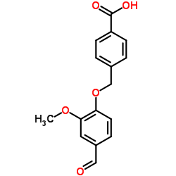 4-[(4-Formyl-2-methoxyphenoxy)methyl]benzoic acid Structure