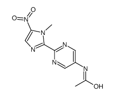 N-[2-(1-methyl-5-nitroimidazol-2-yl)pyrimidin-5-yl]acetamide Structure