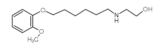 2-[6-(2-methoxyphenoxy)hexylamino]ethanol Structure